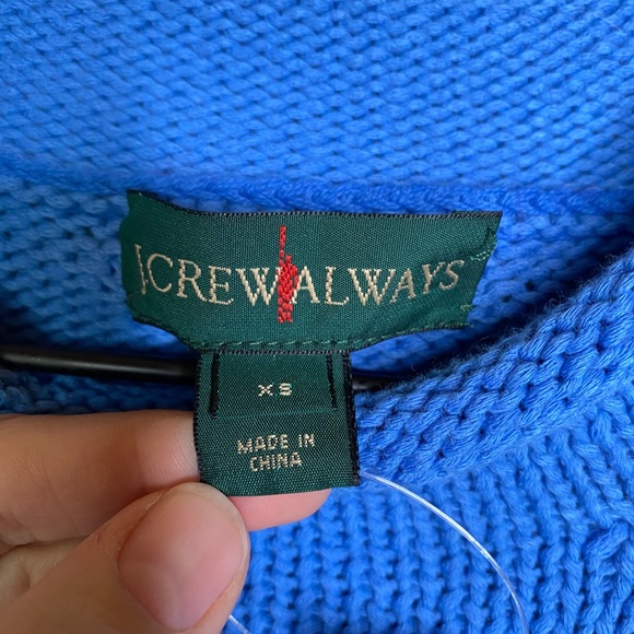 J.Crew Rollneck Long Sleeve Sweater Blue X Small - Picture 7 of 9